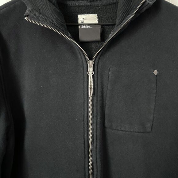 Vuori Men's Seaside Zip Up Hoodie in Black Organic Cotton Blend Size Small - Picture 3 of 8